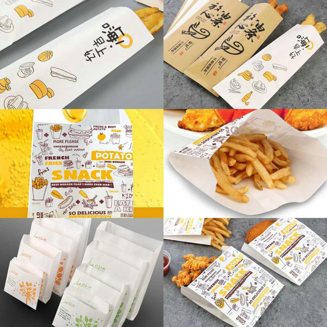 Grad-Kraftpapiers der Nahrung120gsm Weißbuch mit der kundengebundenen Größe, zum der Pommes-Frites einzuwickeln
