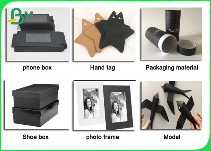 Einseitiges schwarzes Karten-Papier 110 FSC - 450gsm für Foto-Alben
