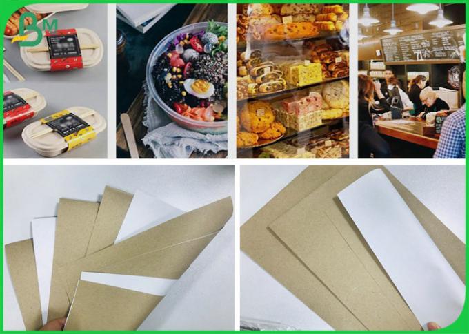 Weiße feste Oberflächen-Brown Farbrückseite Flip Sided Kraft Paper Boards für Nahrungsmittelkasten