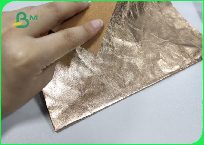 0.55mm waschbares Kraftpapier-Gold/Rosen-Gold/-GRÜN/-BLAU für glänzende Taschen