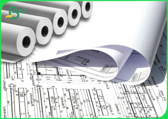 Plotter-Papier-Rolle des Tintenstrahl-80GSM CAD für Kleiderfabrik 620/914mm * 50/150m