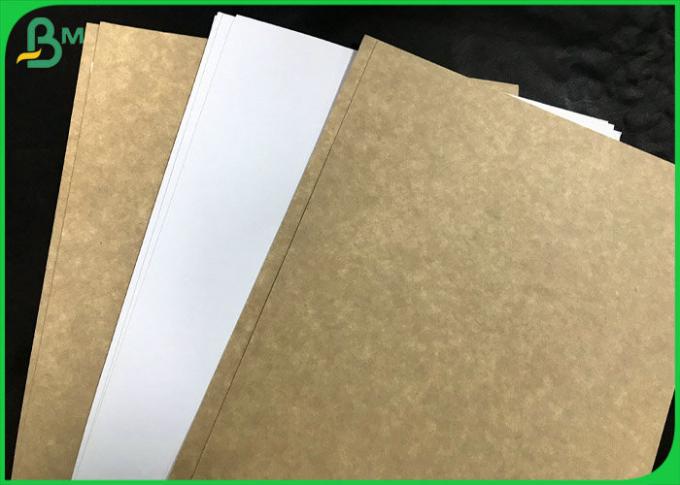 Jungfrau-Kraftkarton-weiße Spitze beschichtete Oberflächenkraftpapier für das Nahrungsmittelmittagessen-Verpacken