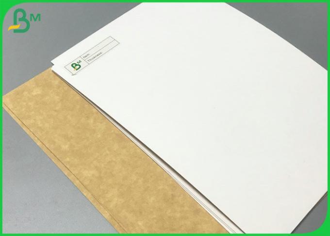 Hohe weiße beschichtete ungebleichte Kraftpapier-Pappmassenblätter für den Nahrungsmittelgrad, der Kasten einwickelt