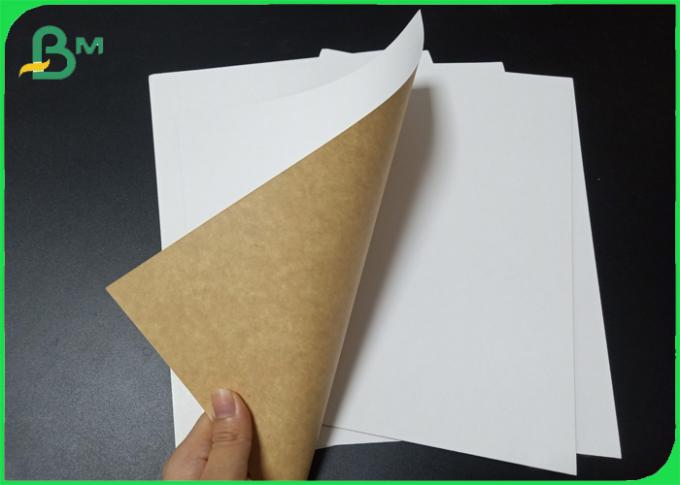 FDA-gebilligtes Seiten-weißes überzogenes Kraftpapier-Rückseiten-Papier mit dem Verpacken der Lebensmittel