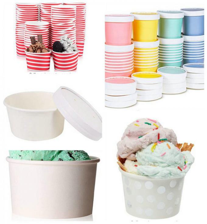 bedruckbares PET beschichtetes Grad-Papier der Nahrung250gsm für Eiscreme-Schalen und Deckel