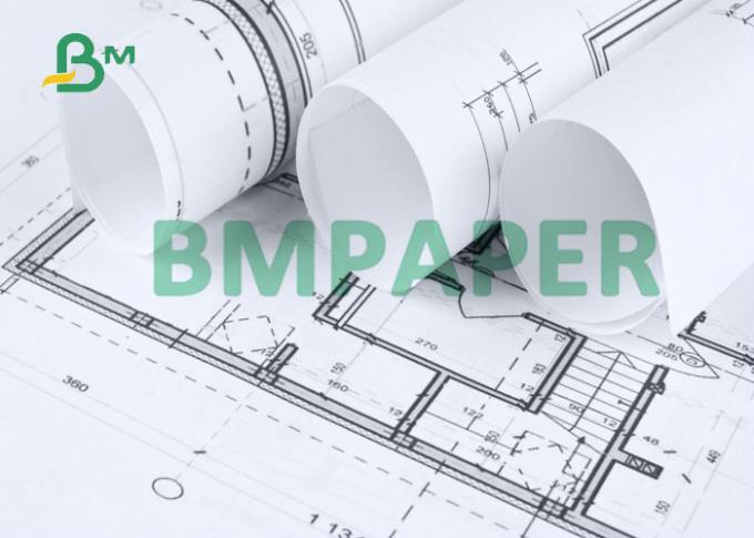 Plotter-Papier 20# Querformat-Tintenstrahl-Drucker-White CAD für Bau