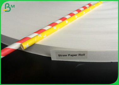 400mm Uncoating 60gsm 120gsm weiße Farbe bedruckbares Straw Paper For Drinking Straws