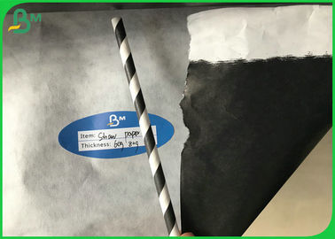 FDA bestätigte schwarze Druck-Straw Paper Rolls 60g Breite Nahrungsmitteldes grad-Papier-15mm