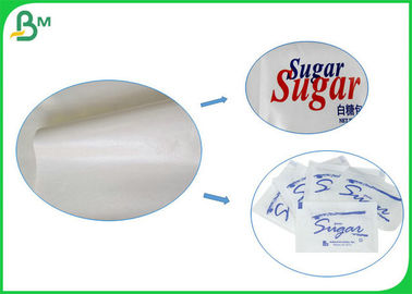 Feuchtigkeitsfest beschichtete PET 40gsm + 10gsm eine Seite weiße Nahrungsmittelgrad-Papier-Rolle für Zuckerpakete