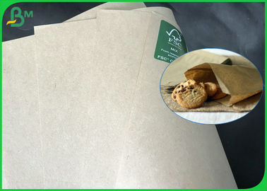 Biologisch abbaubares Grad-Packpapier 40gsm 50gsm 60gsm Brown Nahrungsmittelfür Straßen-Nahrung Pakages