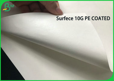 PET 10G beschichtete weiße Spulen des Kraftpapier-80G für die Herstellung der Wegwerfmitnehmertasche