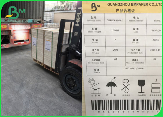 Weiß beschichtete Duplexplatte 300GSM Glatte Oberfläche für Seifeverpackungen