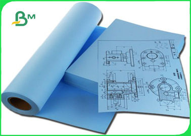 Tintenstrahl 80gsm CAD-Plotter-Papier-Rollendoppelt-Seiten-Blau für klare Bilder