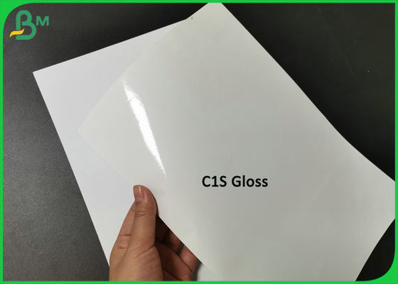 Klebende Papierjungfrau C1S-Glanz-157g 200g weißes Aufkleber-Etikettenpapier zermahlen