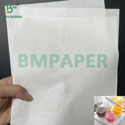 Glatte Öldichtheit 38 60 GSM Weiße Cupcake-Papierfolien