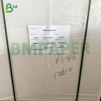 Gute Weißheit 100lb Glanztext Beidesseitig beschichtetes Kunstpapier für Offsetdrucker