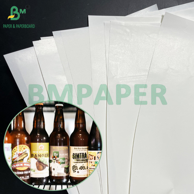 65 gm 70 gm Wasserdicht Feuchtigkeitsfestigkeit C1S Etikettenpapier für Bierflaschen Aufkleber