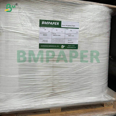 24g 28g Weiße Strohverpackungen Papierrollen 27mm Breite 6000m Länge