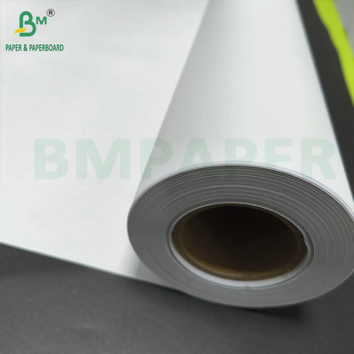 24 lb beschichtetes Farb Tintenstrahlpapier Rollen helle weiße Farbe 24 "x 150 Fuß