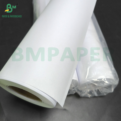 24 lb beschichtetes Farb Tintenstrahlpapier Rollen helle weiße Farbe 24 "x 150 Fuß