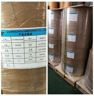 Aufbereitetes Holzschliff-weißes überzogenes Duplexbrett mit Graurückseite für Notizbuch