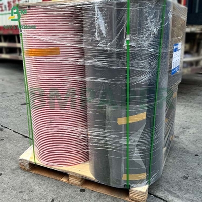 60 g Strohpapier Rotstreifen, schwarz, mit Oberfläche 600 mm 620 mm