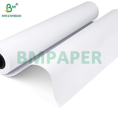 20# Einfache weiße Papierrolle für großformatige Tintenstrahldrucker 24 Inch x 150 Ft