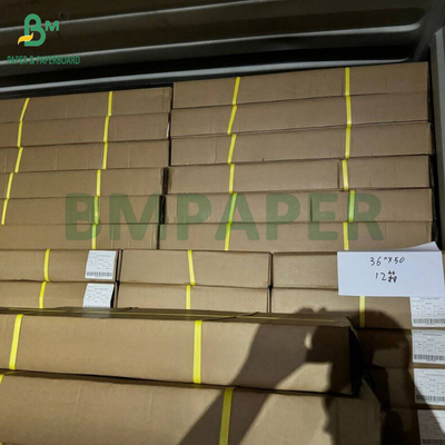 20# Einfache weiße Papierrolle für großformatige Tintenstrahldrucker 24 Inch x 150 Ft