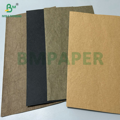 0.3mm 0,55mm 150cm Breite Braune Faltenvorgewaschen Kraftstoff für Handtaschen