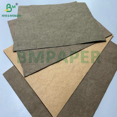 0.3mm 0,55mm 150cm Breite Braune Faltenvorgewaschen Kraftstoff für Handtaschen
