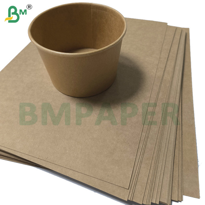 Einfaches natürliches braunes Bechergrundpapier 320g + 20g PE-Beschichtung