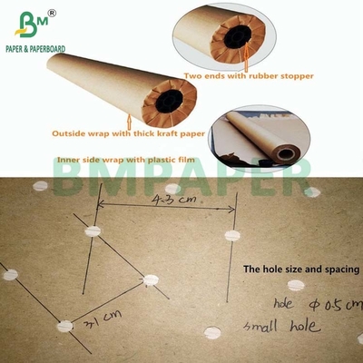 60 Gramm 70 Gramm Perforierter Kraftpapier 66" x 300 yards zum Ausbreiten und Schneiden