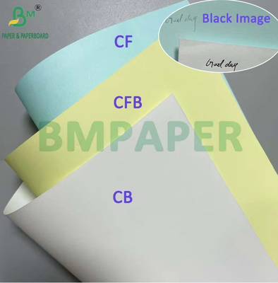 75gm Weiß Rosa Kohlenstofffreies NCR-Papier für den Frachtbrief 8,5' x 14' Schwarz Bild