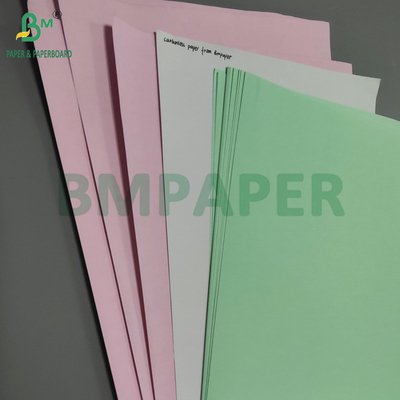 75gm Weiß Rosa Kohlenstofffreies NCR-Papier für den Frachtbrief 8,5' x 14' Schwarz Bild
