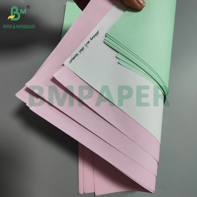 75gm Weiß Rosa Kohlenstofffreies NCR-Papier für den Frachtbrief 8,5' x 14' Schwarz Bild