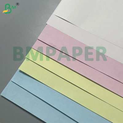 60gm Gelb / Grün / Rosa Kohlenstofffreies Kopierpapier CB / CFB / CF Rollen 20lb mit schwarzem Bild