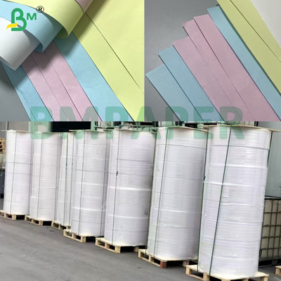 55gm Weiß / Blau Blank Image Kohlenstofffreies Papier Rollen & Blätter für den Quittendruck NCR CB / CF / CFB