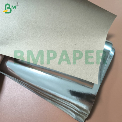 Recycelte 70 g/m² 85 g/m² einseitig metallisierte silberne Kraftpapierrolle