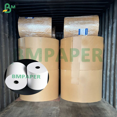 55gm BPA-freies Thermalcoating Papier Jumbo Roll Natur / Hochweiß 790mm 860mm