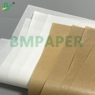 40g 45g 50g Weißes & braunes wasserdichtes & feuchtigkeitsbeständiges Backpapier, doppelseitig silikonbeschichtet, für Lebensmittelverpackungen, mikrowellengeeignet