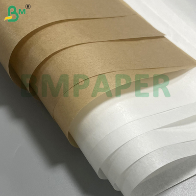 40g 45g 50g Weißes & braunes wasserdichtes & feuchtigkeitsbeständiges Backpapier, doppelseitig silikonbeschichtet, für Lebensmittelverpackungen, mikrowellengeeignet