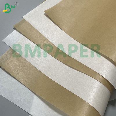 35g 38g Braunes mikrowellengeeignetes Airfryer-Backpapier aus Silikon, fettabweisend, mit selbstklebendem Trägerpapier