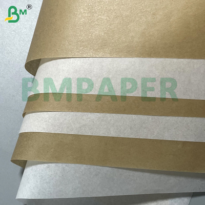 35g 38g Braunes mikrowellengeeignetes Airfryer-Backpapier aus Silikon, fettabweisend, mit selbstklebendem Trägerpapier