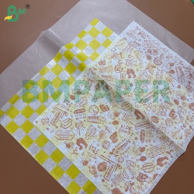 30 g 33 g einseitiges, wachsbeschichtetes weißes Verpackungspapier für Hamburgerverpackungen
