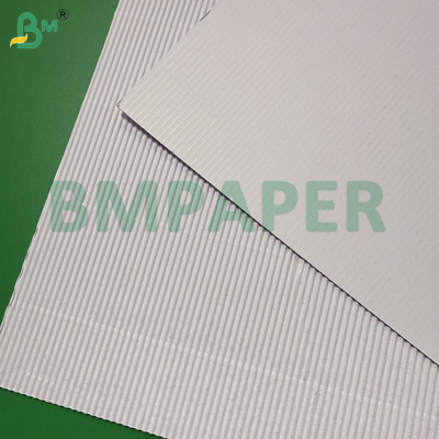 Weiße Mikro-Wellpapprollen 100cm x 50m, 2-lagig 70g/m² + 70g/m²