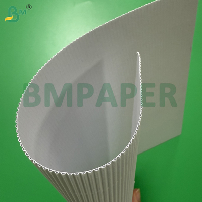 Weiße Mikro-Wellpapprollen 100cm x 50m, 2-lagig 70g/m² + 70g/m²