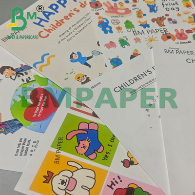 55g 1056D Weißes, feuchtigkeitsbeständiges, bedruckbares Papier für Etiketten & Anhänger