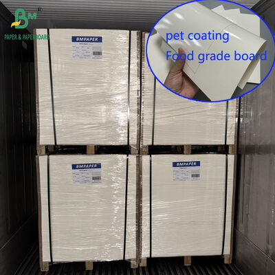 315 g/m² 320 g/m² PET-beschichtete lebensmittelechte Pappe für Lebensmittelbehälter 102 x 72 cm