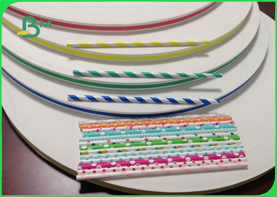 FDAs FSC Oberflächen-Stroh-Papier-Rolle des Wellen-Tupfen-60gsm für Feier 15mm