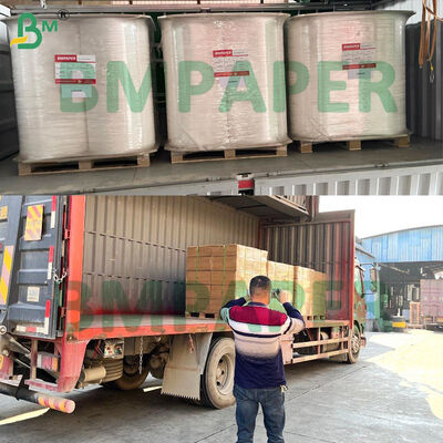 Leichtgewichtiges weißes oder kundenspezifisch bedrucktes Wickelpapier in geschlitzten Rollen für die Einzelverpackung von Strohhalmen